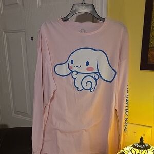 Sanrio Pink Long Sleeve Tee with Cartoon Design